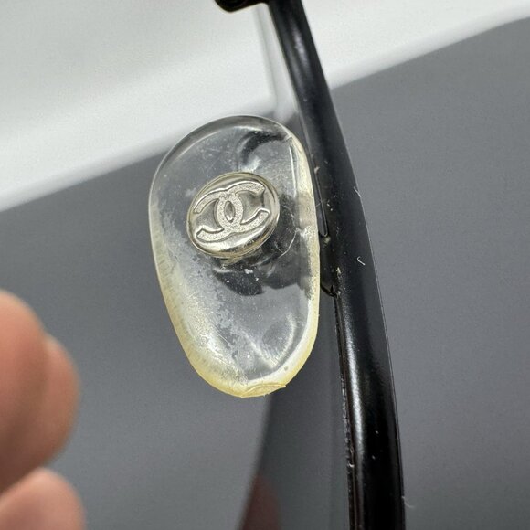 CHANEL Sunglasses Shield Sun Visor Rhinestone CoCo Mark Black 4073-s Gradient - Picture 7 of 15